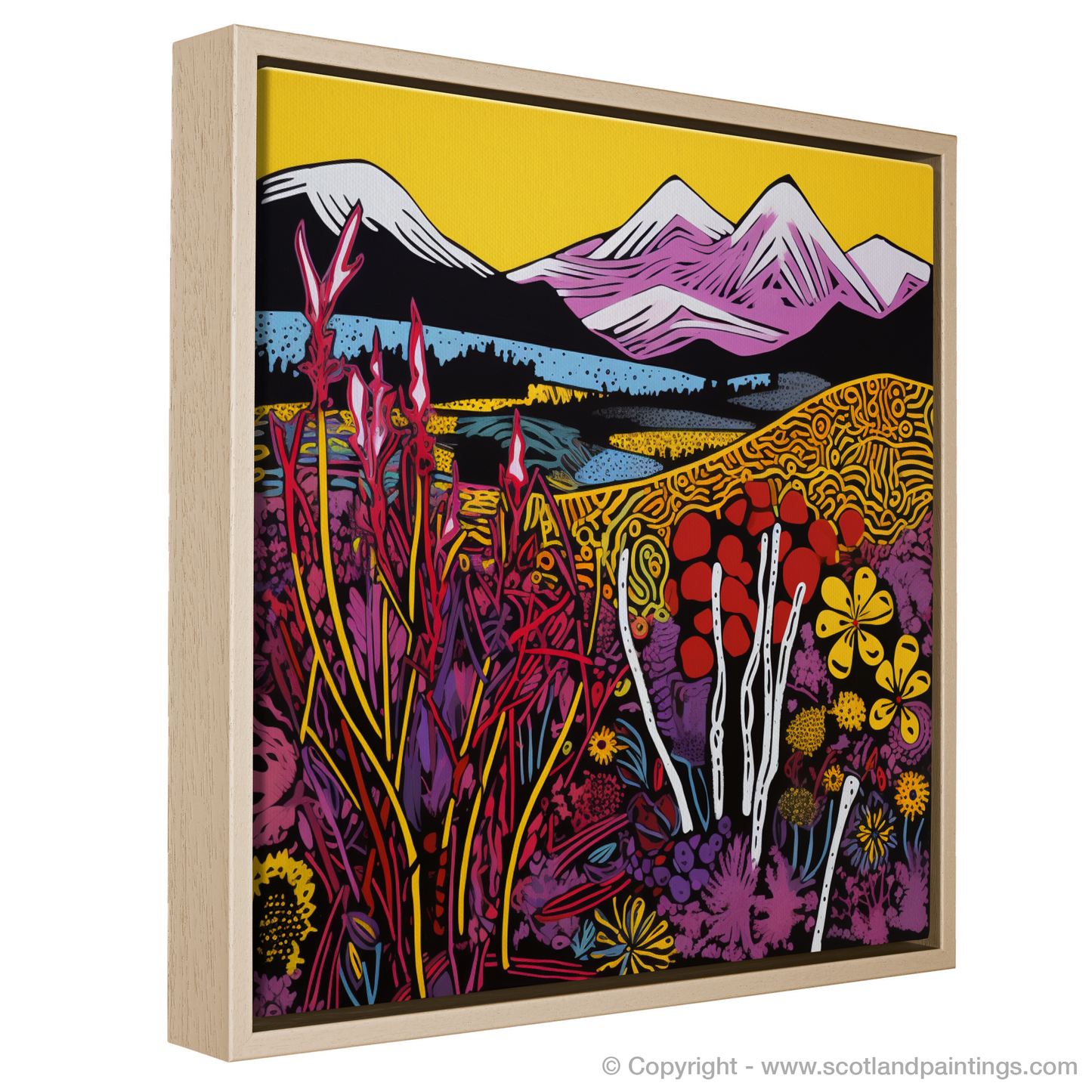 Vibrant Moorlands: A Pop Art Tribute to Isle of Skye Flora