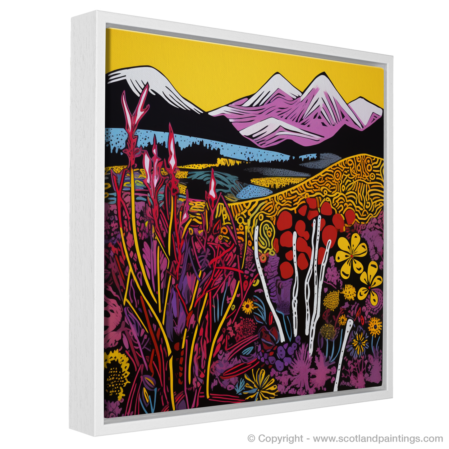 Vibrant Moorlands: A Pop Art Tribute to Isle of Skye Flora