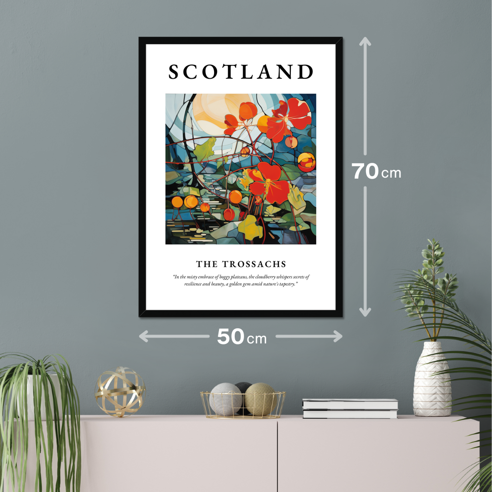 Poster of The Trossachs hanging on a wall