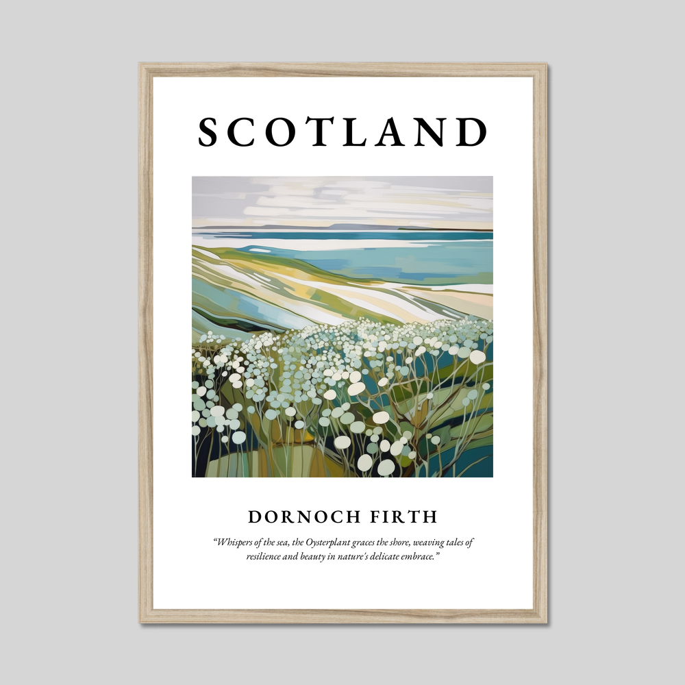 Poster in a natural frame with the word Scotland