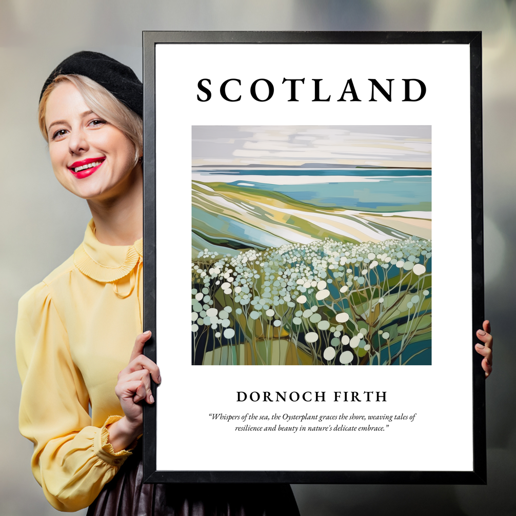 Person holding a poster of Dornoch Firth