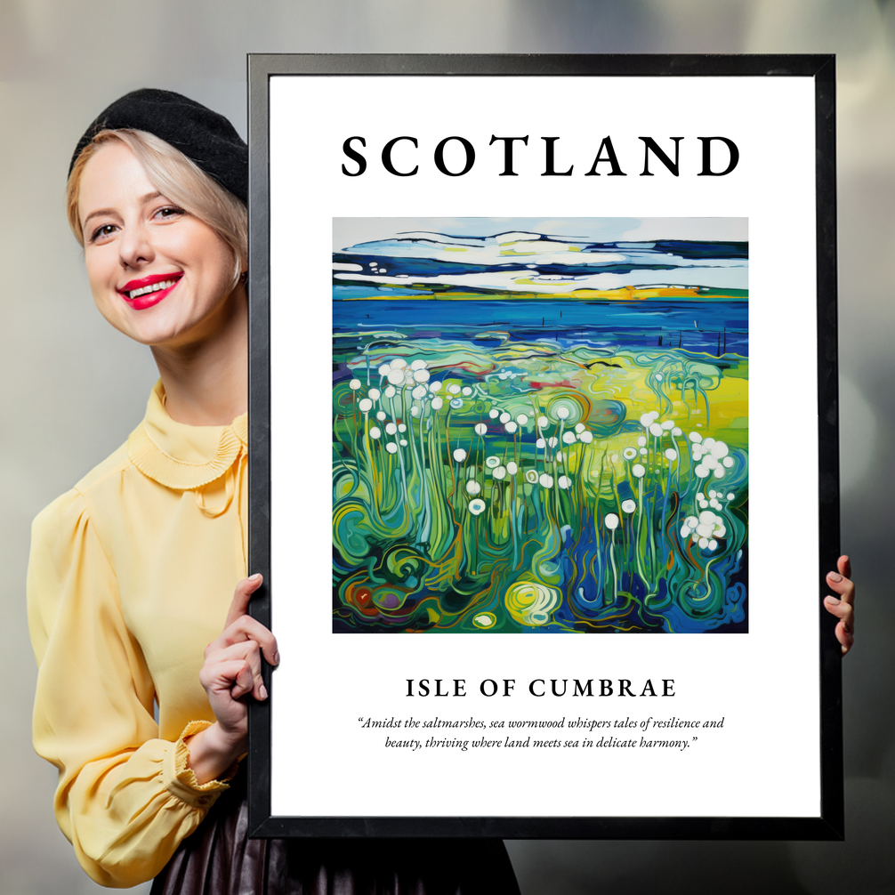 Person holding a poster of Isle of Cumbrae