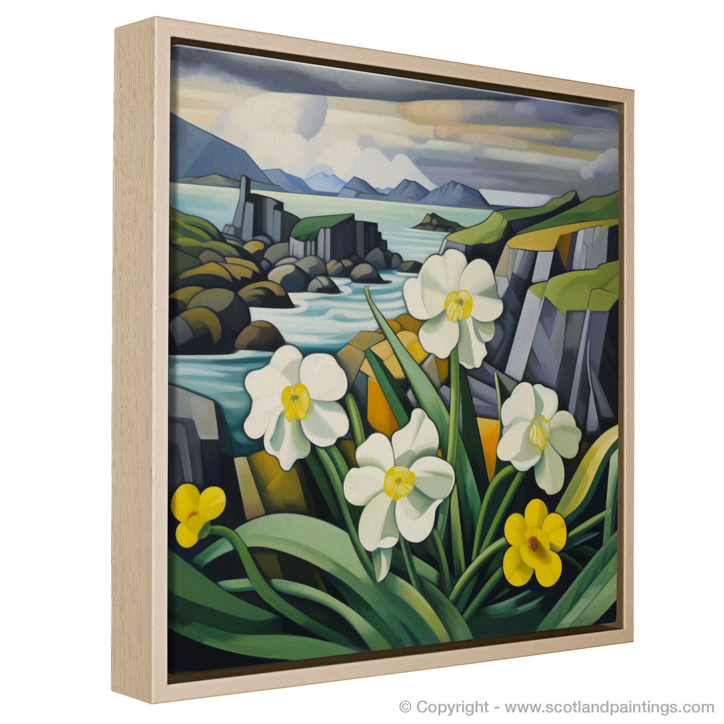 Primrose Geometry: A Cubist Ode to Argyll and Bute's Coastal Allure