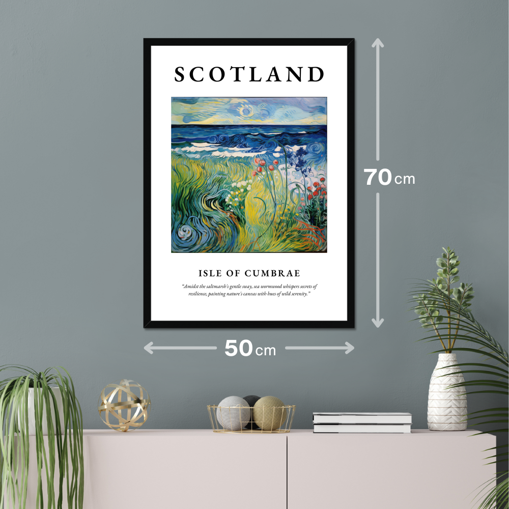 Poster of Isle of Cumbrae hanging on a wall