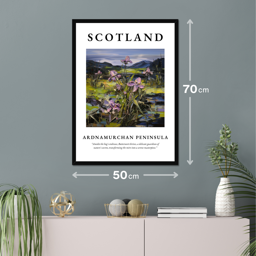 Poster of Ardnamurchan Peninsula hanging on a wall