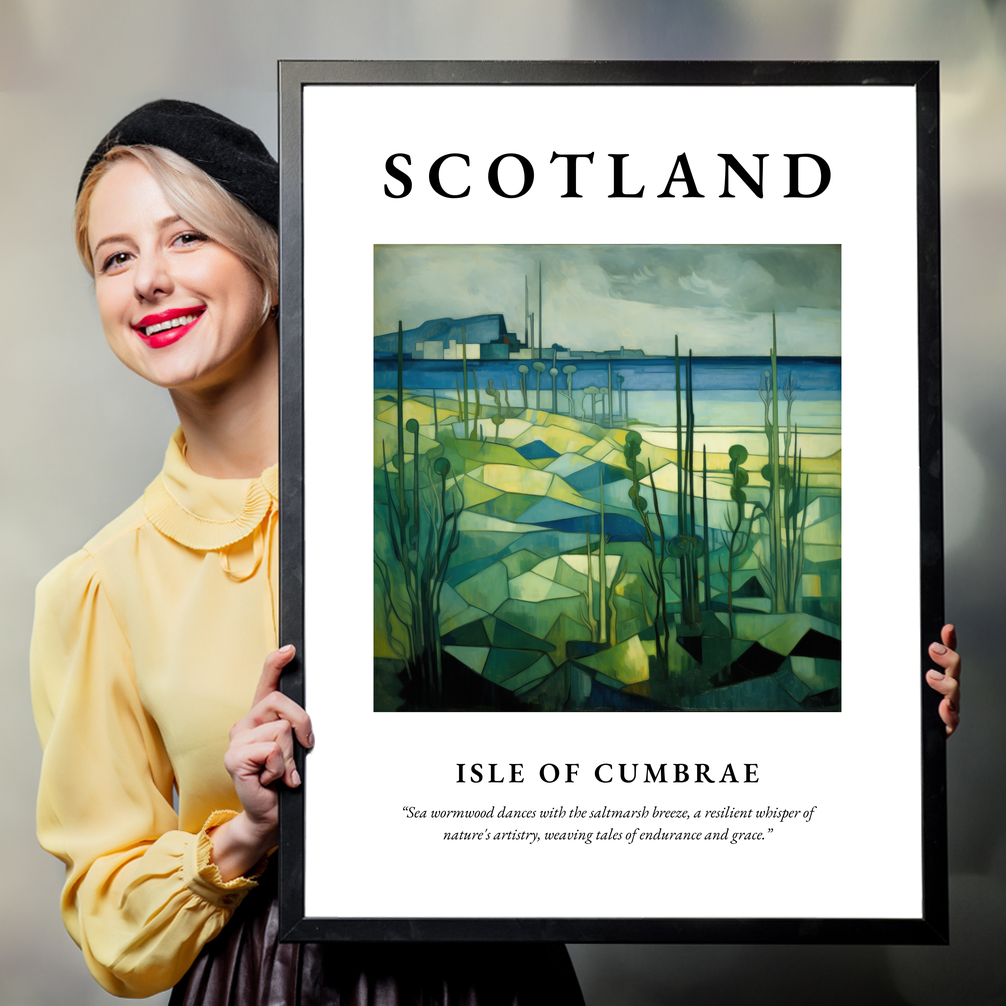 Person holding a poster of Isle of Cumbrae