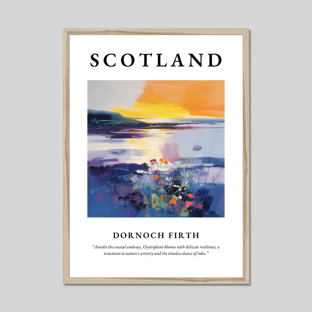 Poster in a natural frame with the word Scotland