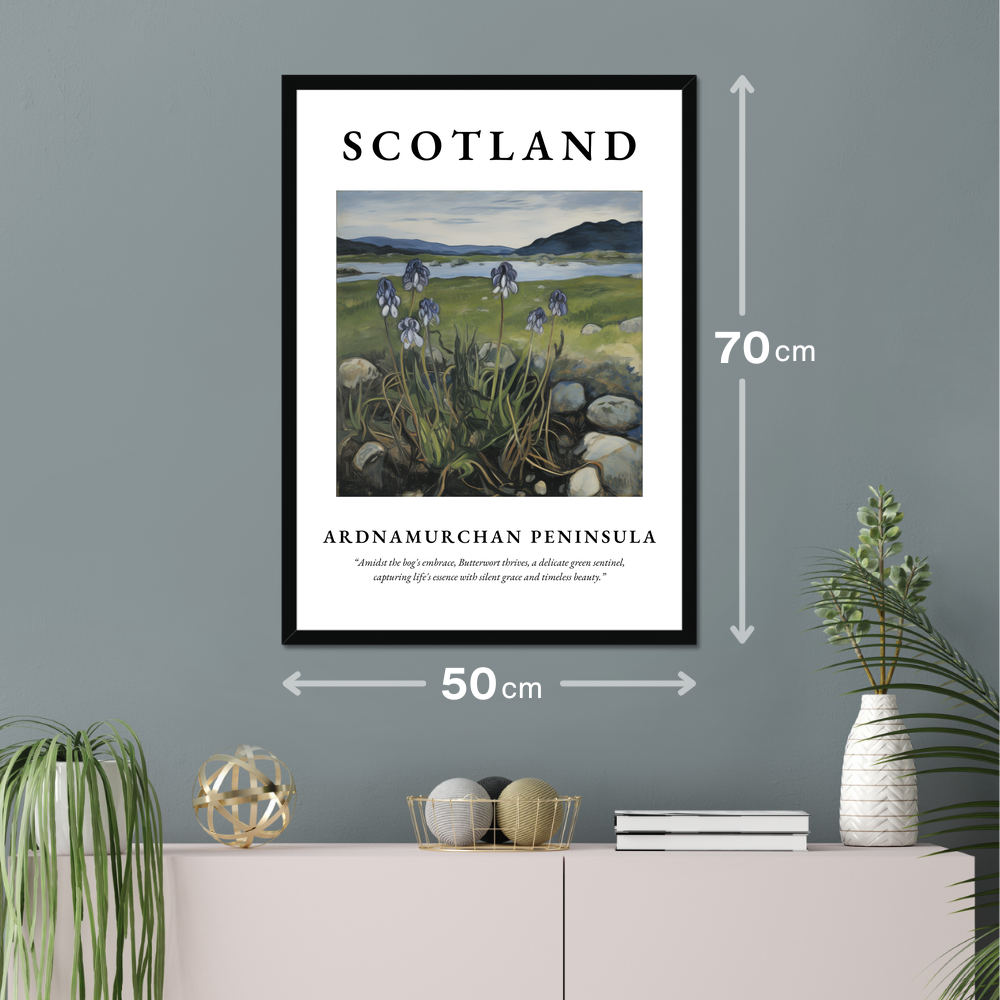 Poster of Ardnamurchan Peninsula hanging on a wall