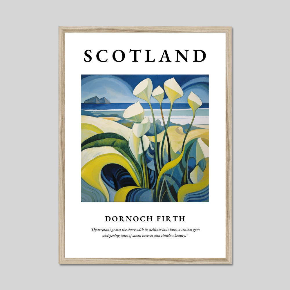 Poster in a natural frame with the word Scotland