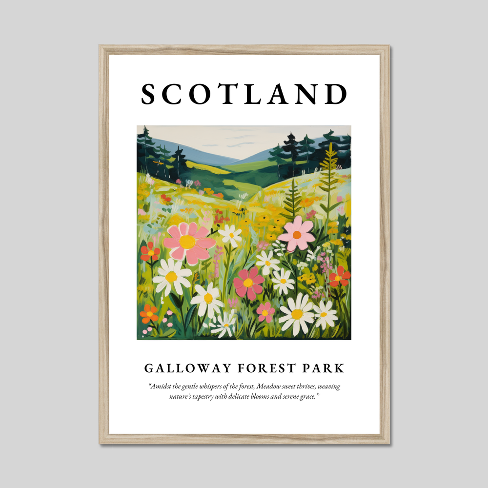 Poster in a natural frame with the word Scotland