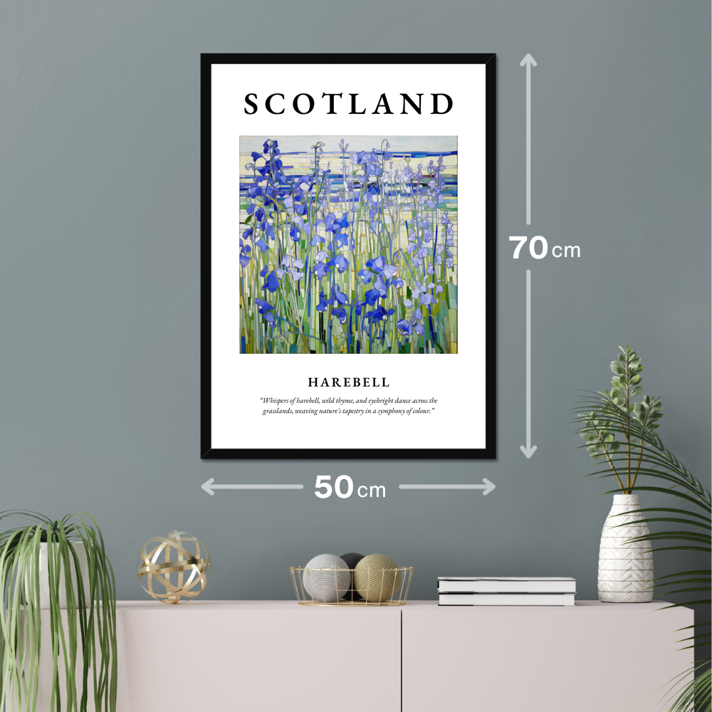 Poster of Harebell hanging on a wall