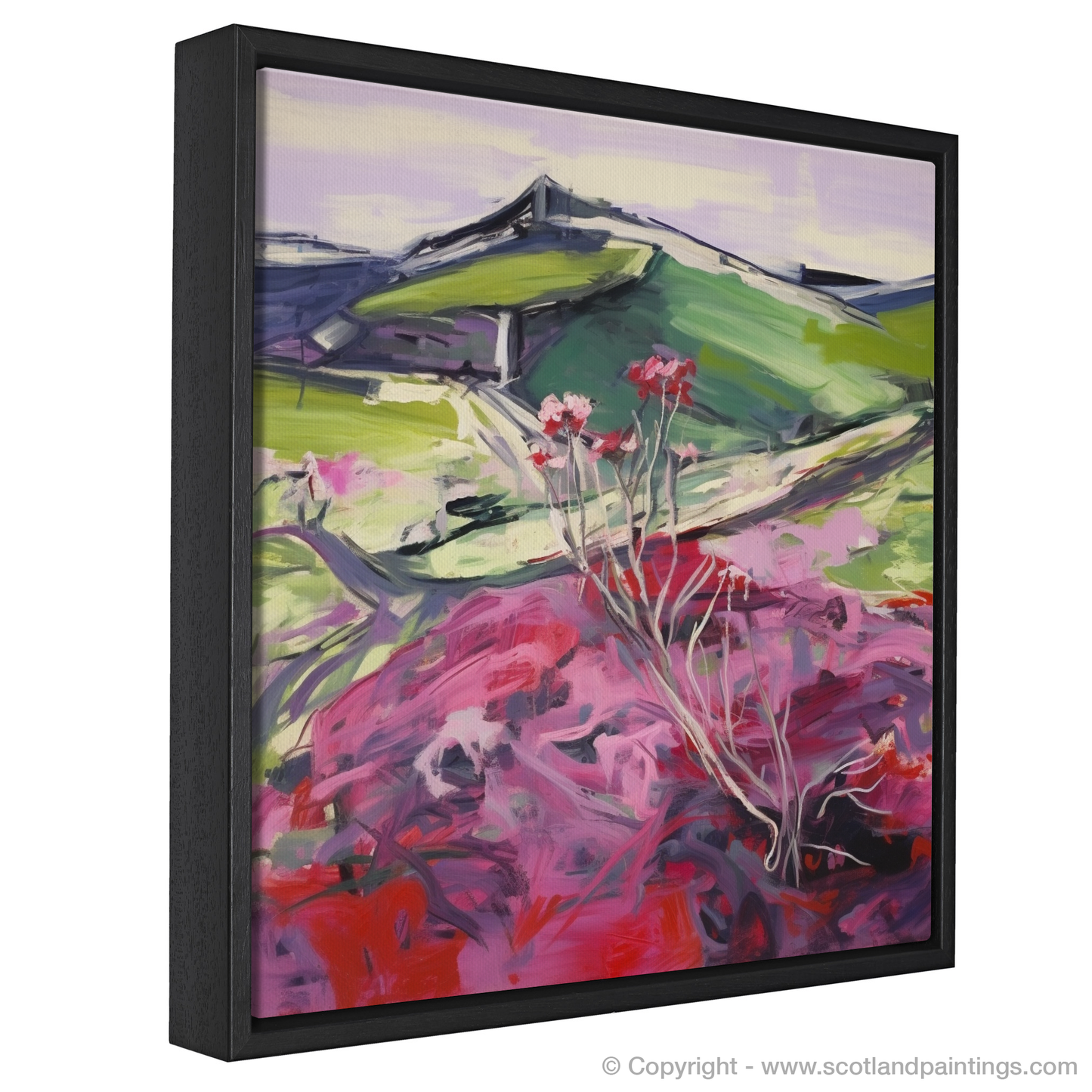 Wild Thyme on Pentland Hills: An Abstract Expressionist Ode to Scottish Flora