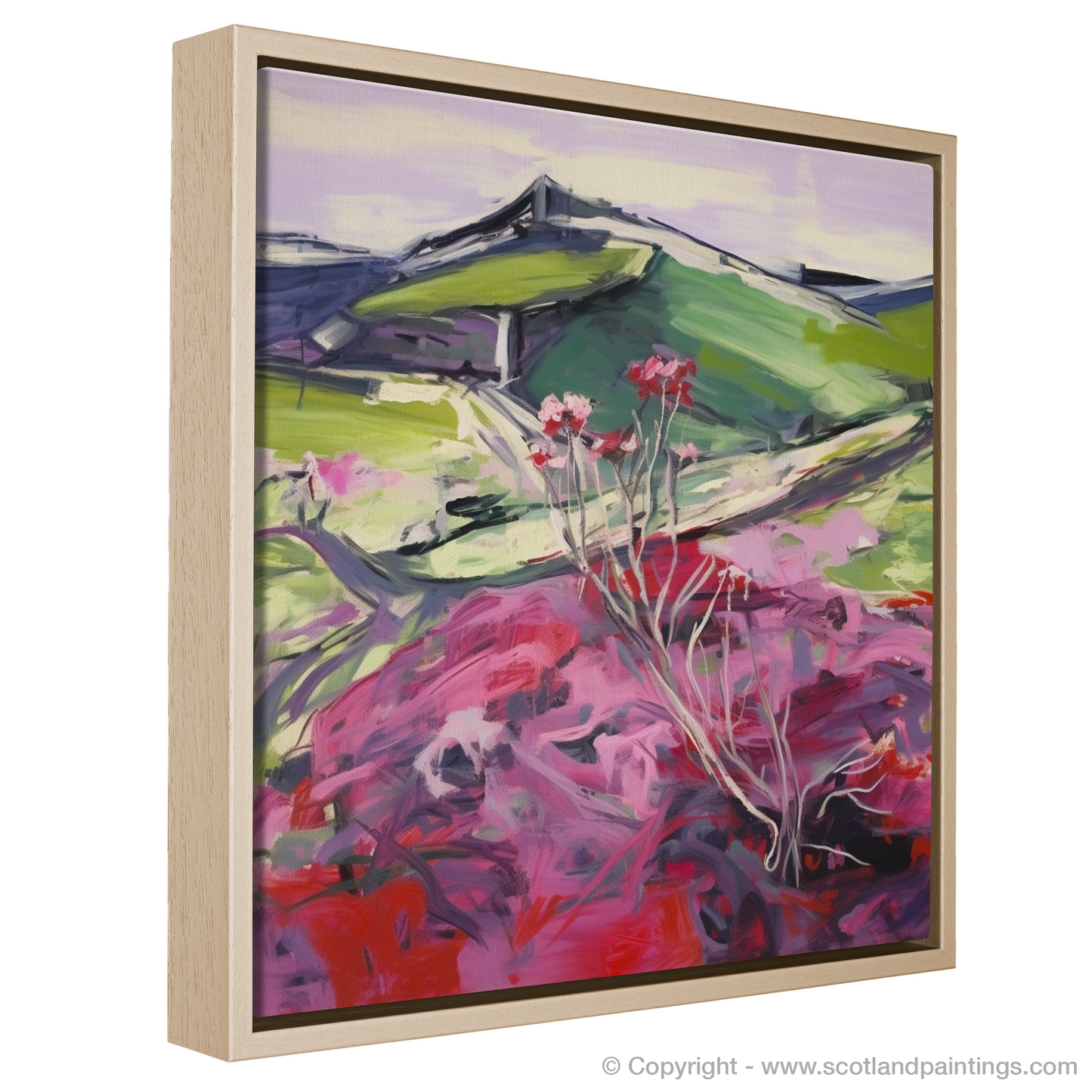 Wild Thyme on Pentland Hills: An Abstract Expressionist Ode to Scottish Flora