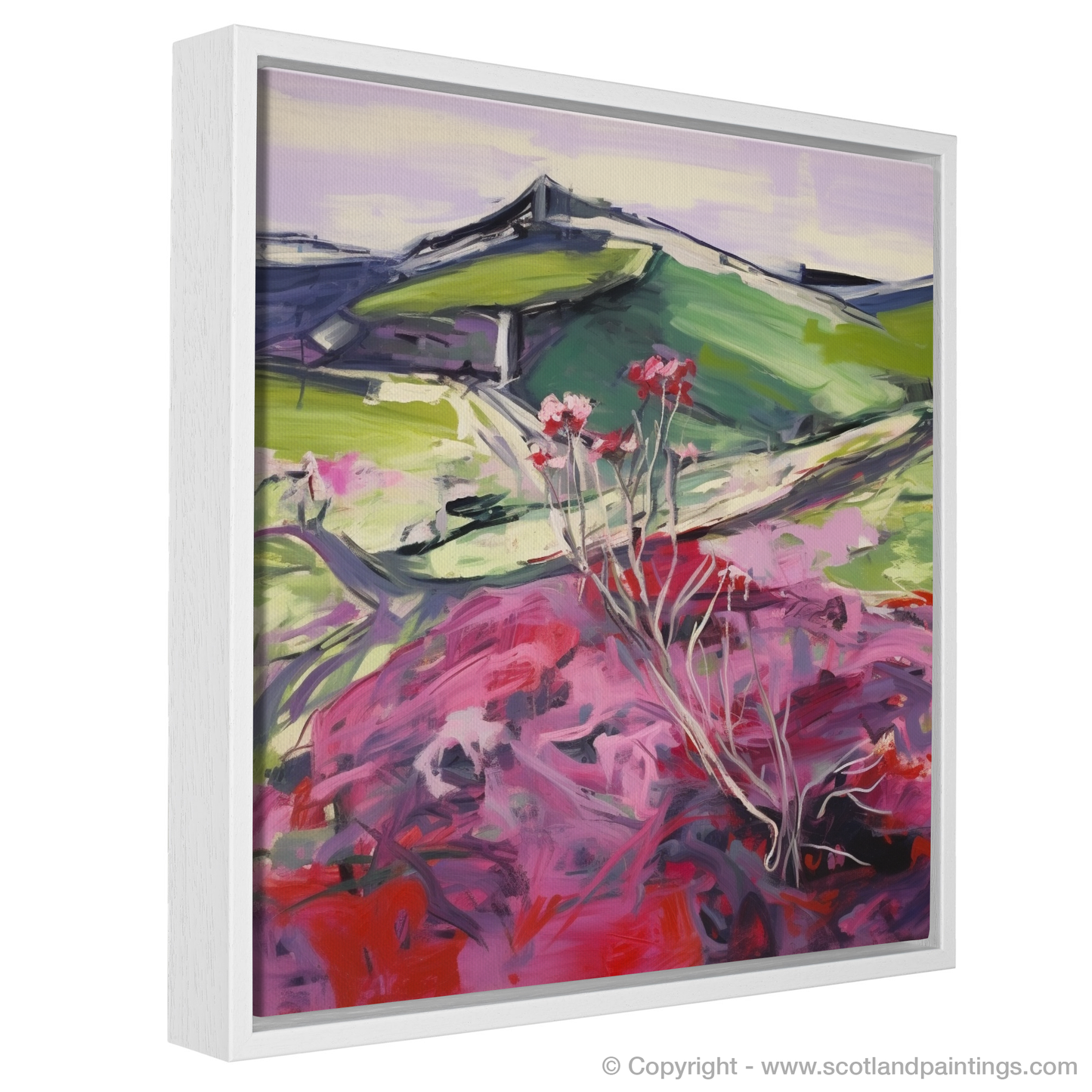 Wild Thyme on Pentland Hills: An Abstract Expressionist Ode to Scottish Flora