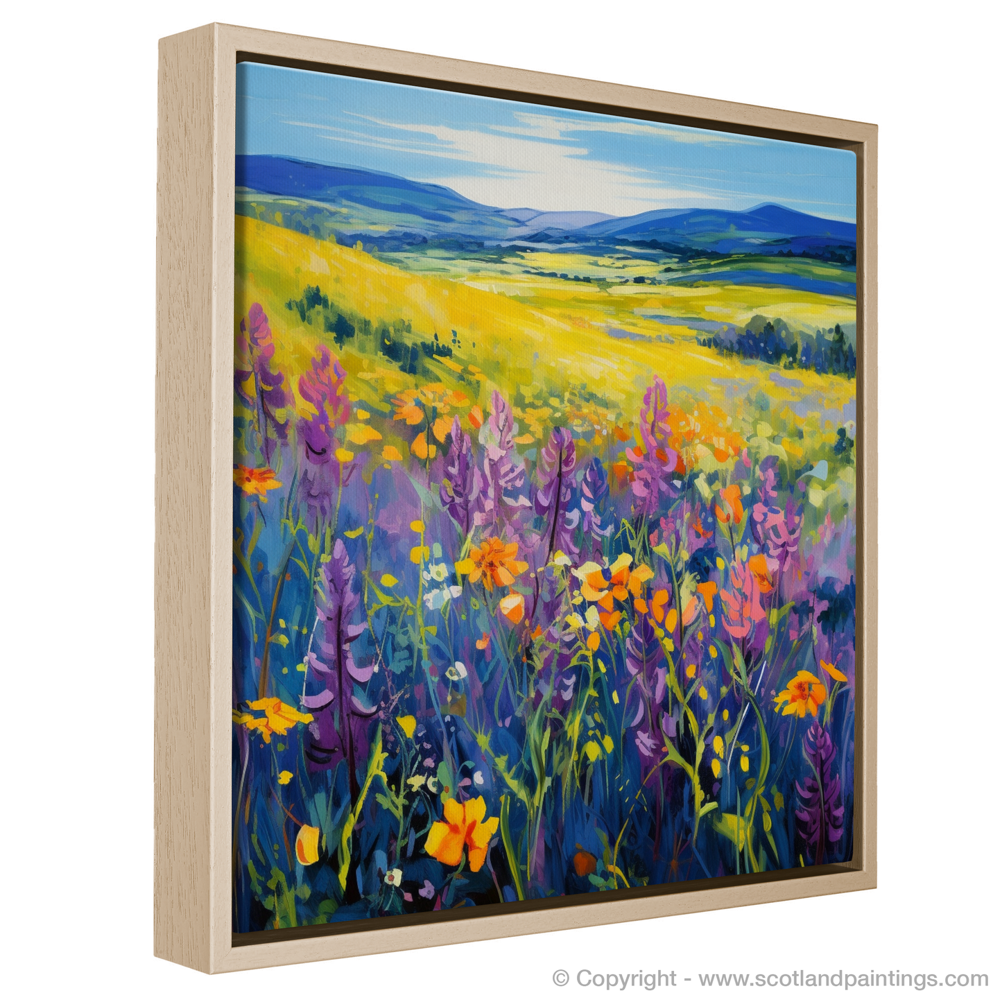 Wildflower Rhapsody: A Scottish Meadow in Fauvist Hues