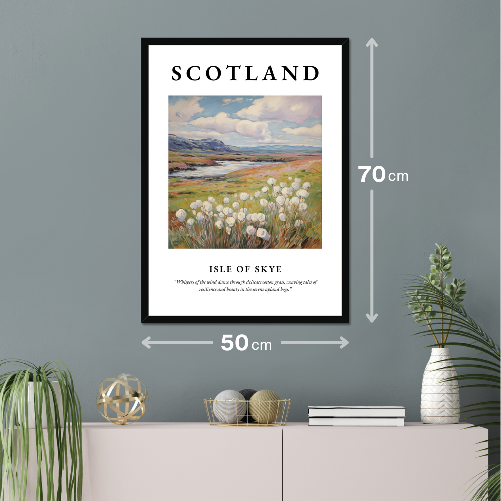 Poster of Isle of Skye hanging on a wall