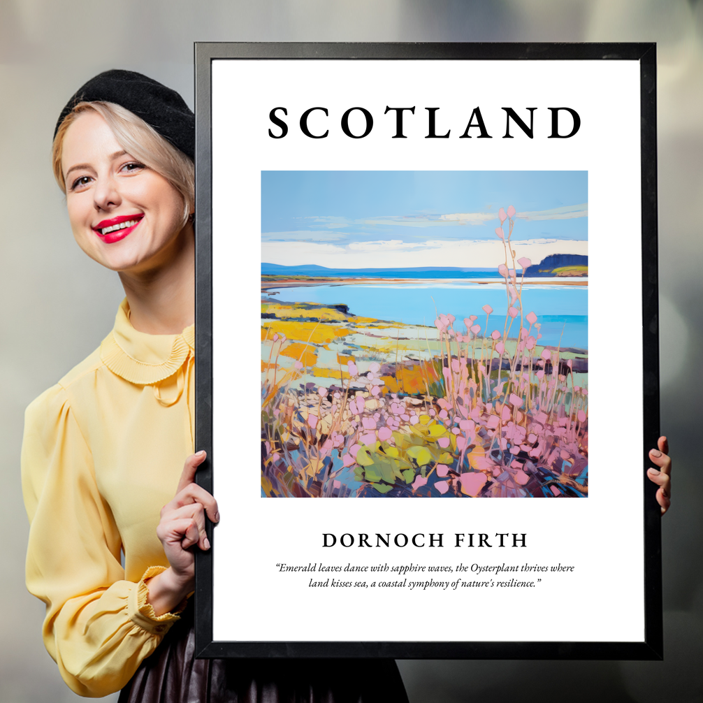 Person holding a poster of Dornoch Firth