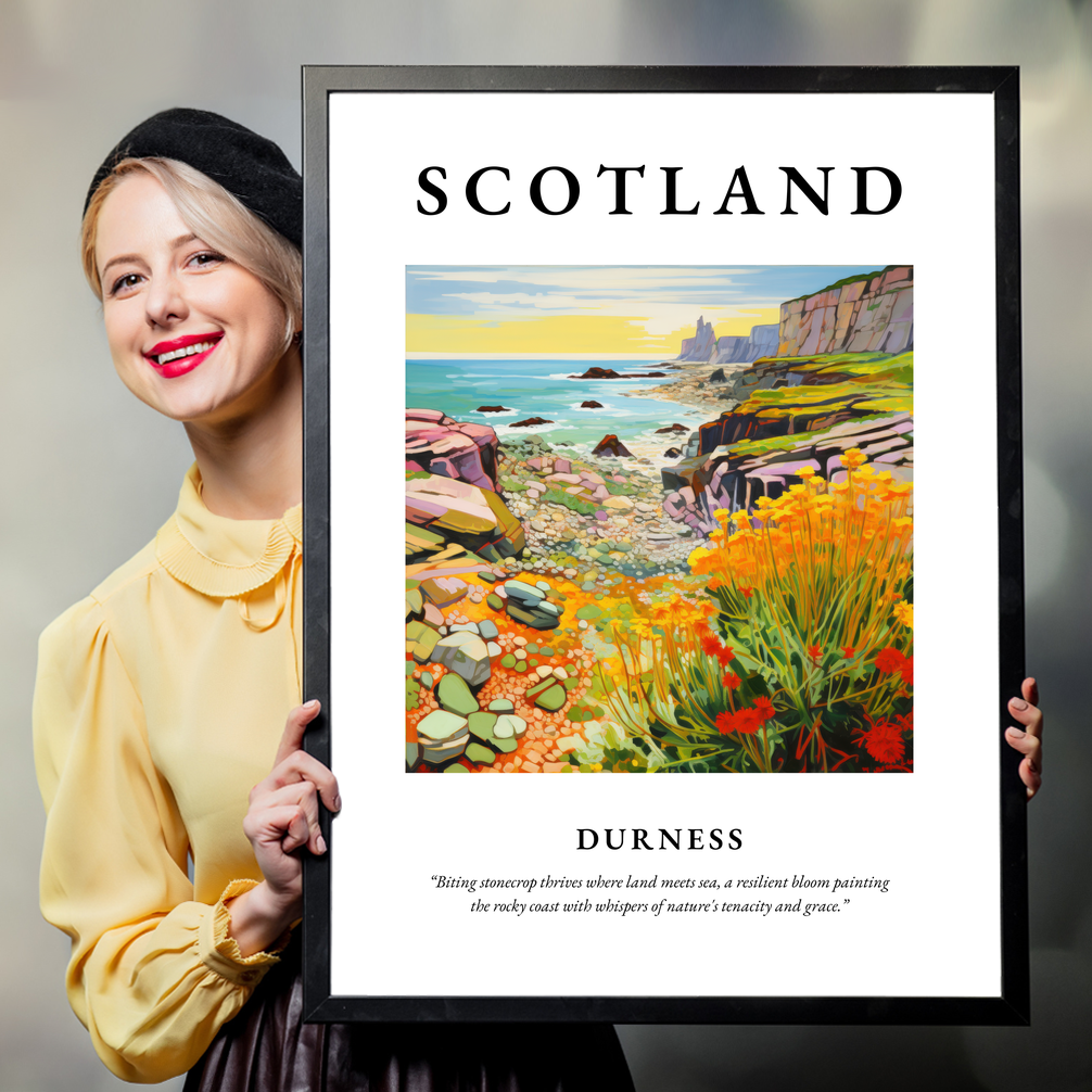 Person holding a poster of Durness