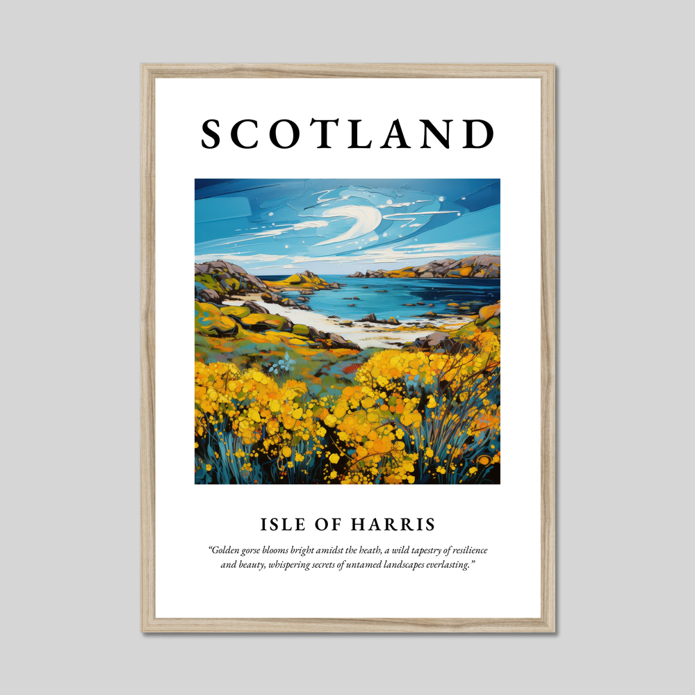 Poster in a natural frame with the word Scotland