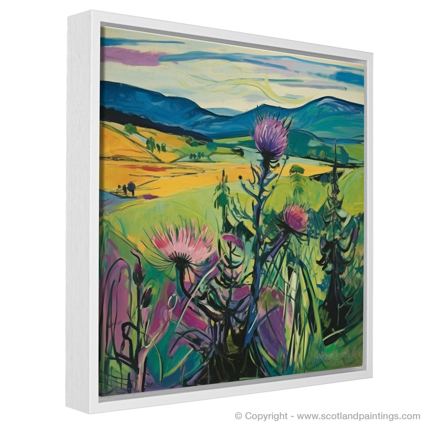 Melancholy Thistle in the Wilds of Inverness-shire: A Fauvist Ode to Scottish Flora