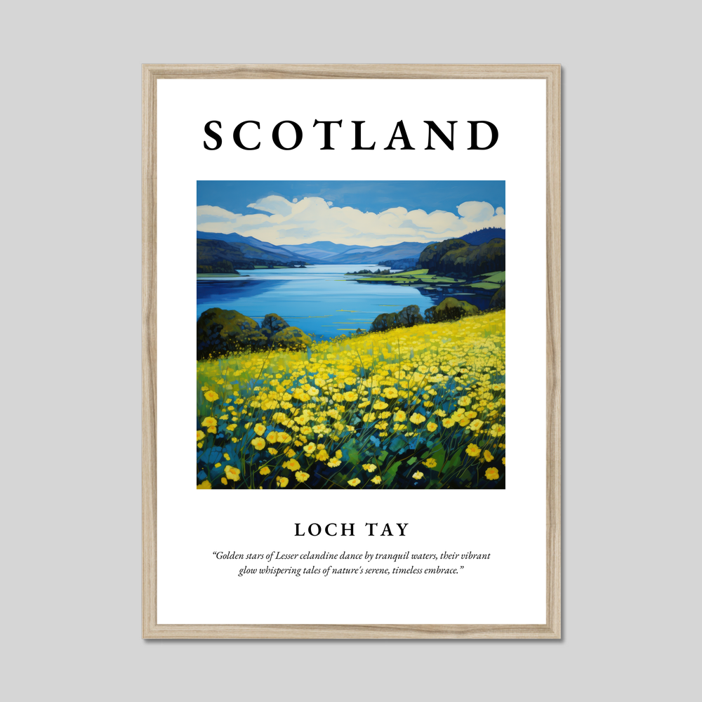 Poster in a natural frame with the word Scotland