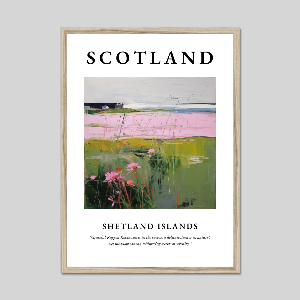 Poster in a natural frame with the word Scotland