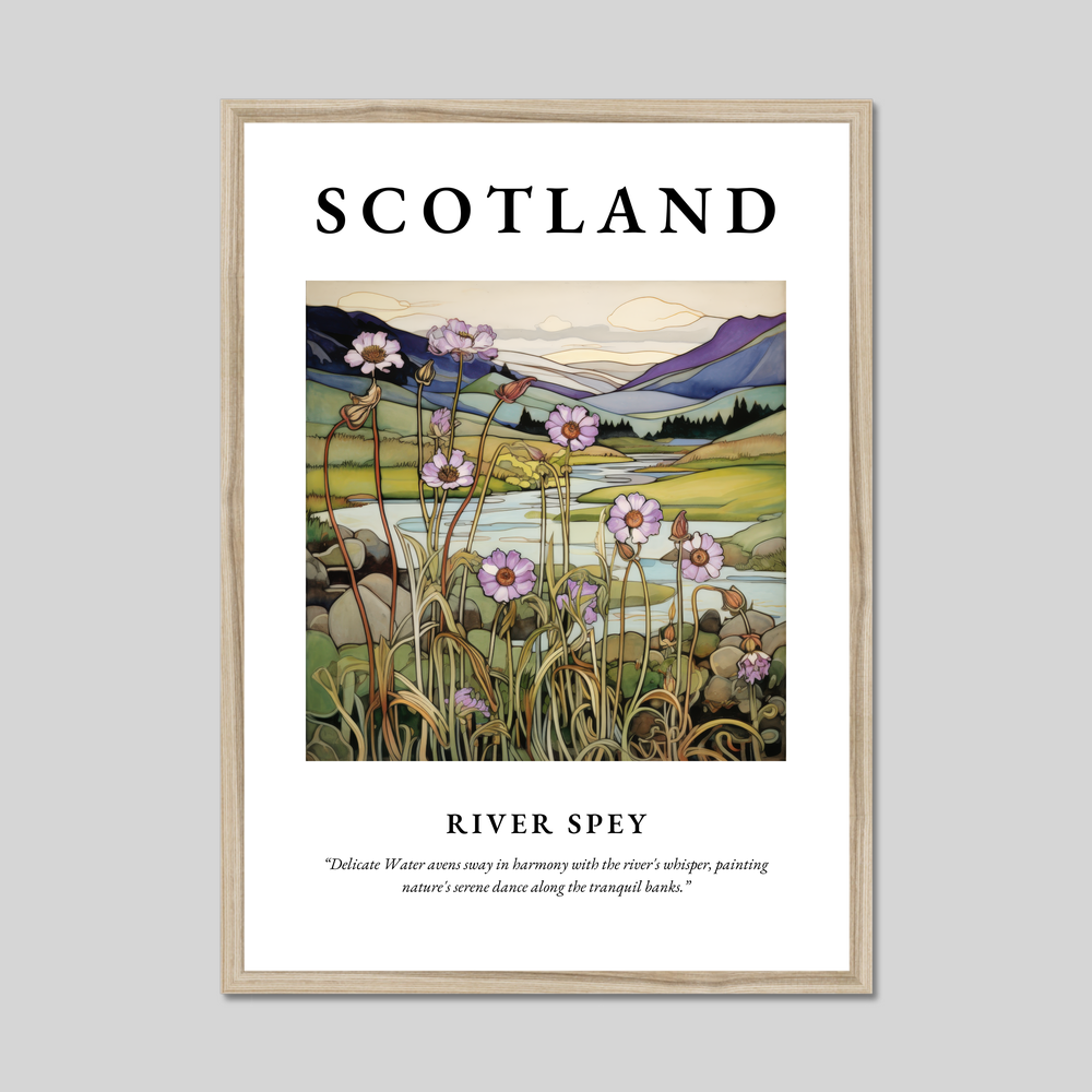 Poster in a natural frame with the word Scotland