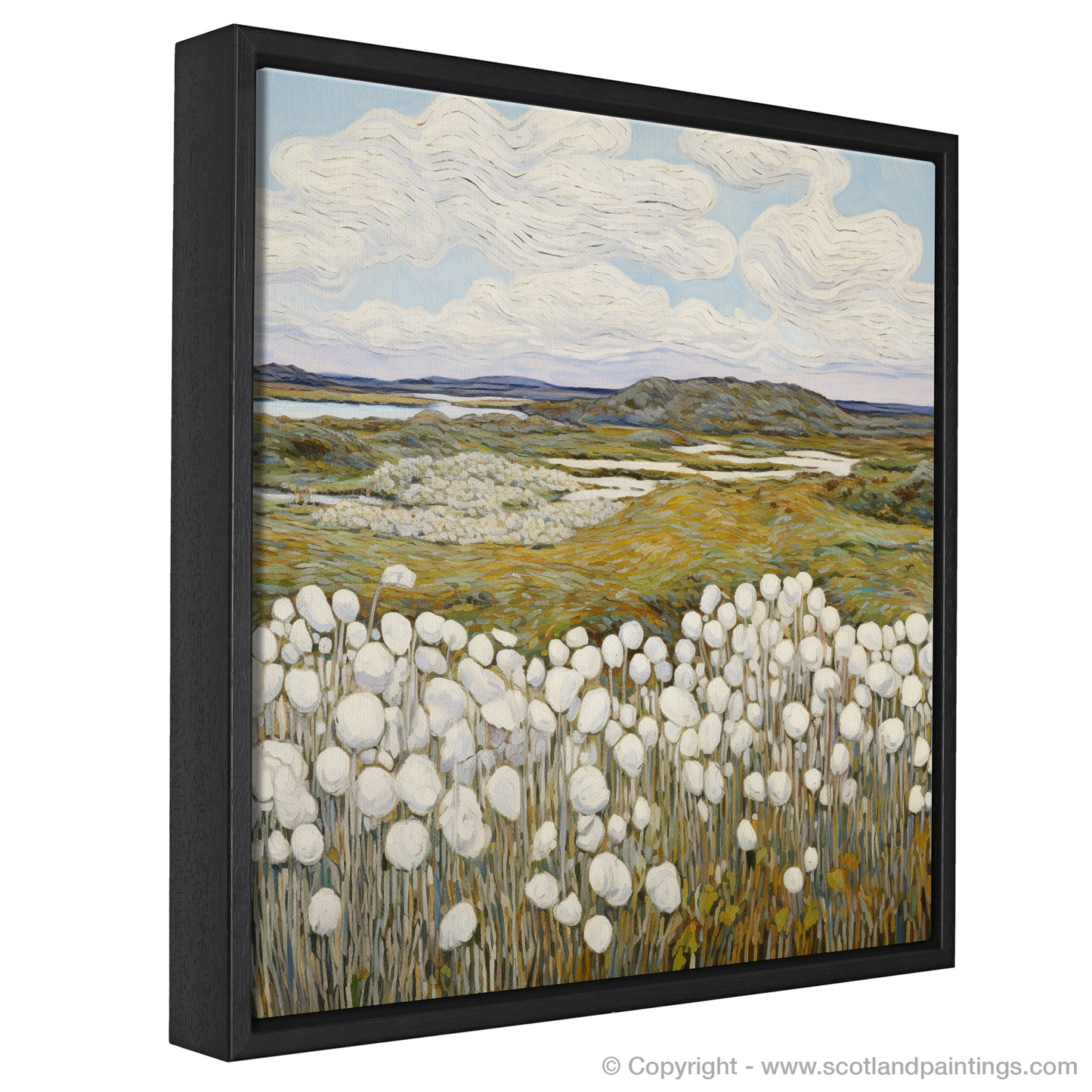 Whispers of Skye: An Art Nouveau Tribute to Cotton Grass