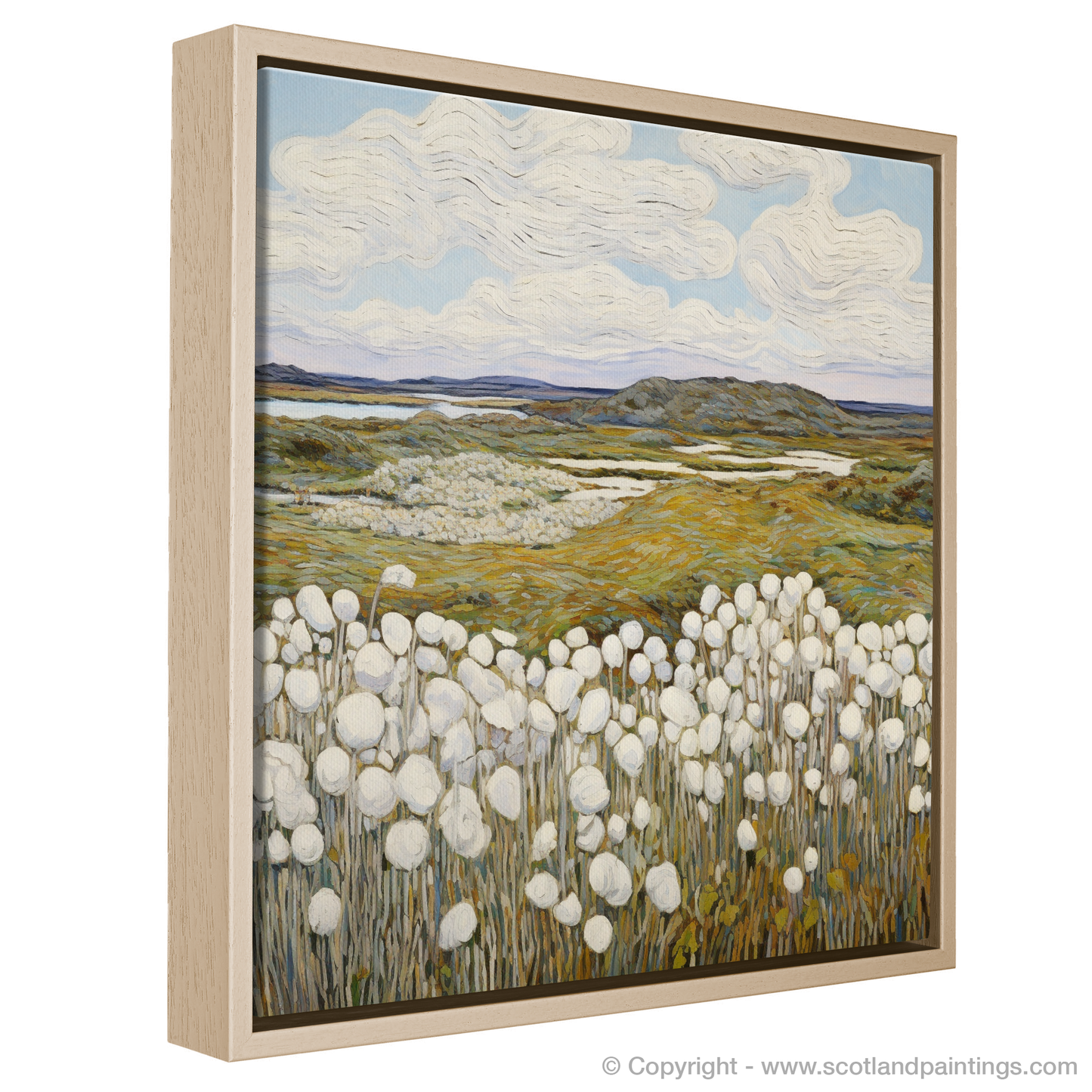 Whispers of Skye: An Art Nouveau Tribute to Cotton Grass