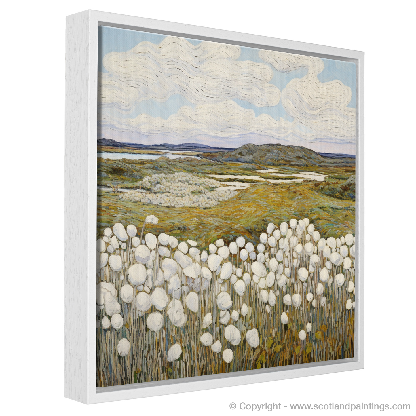 Whispers of Skye: An Art Nouveau Tribute to Cotton Grass