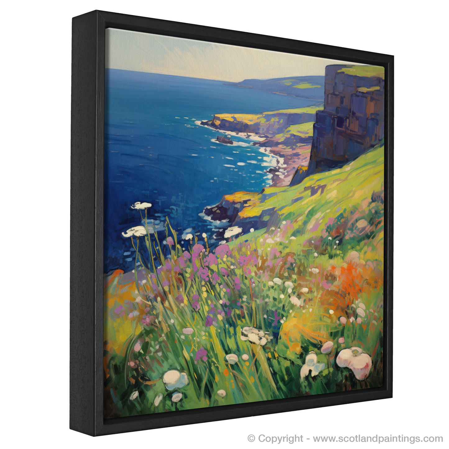 Vibrant Cliffs of Mull: A Fauvist Ode to Scottish Flora