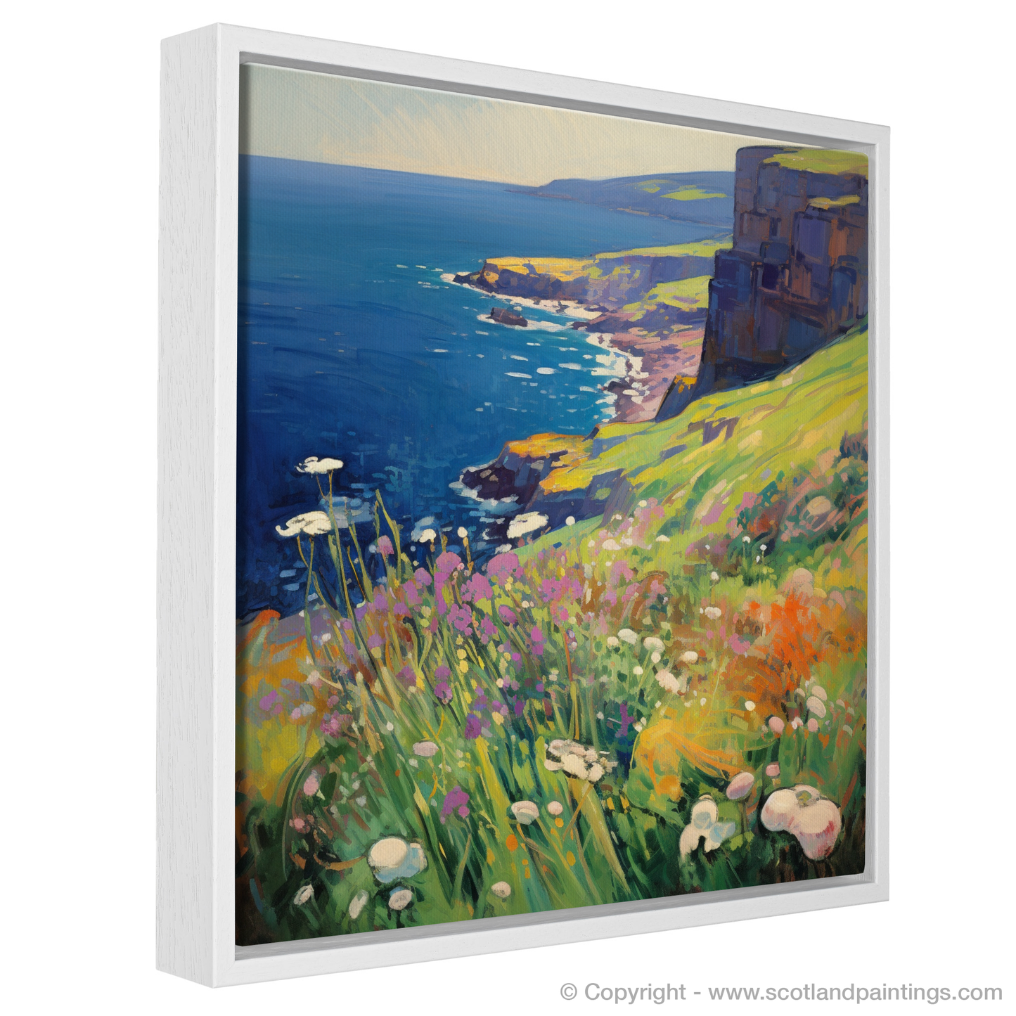 Vibrant Cliffs of Mull: A Fauvist Ode to Scottish Flora