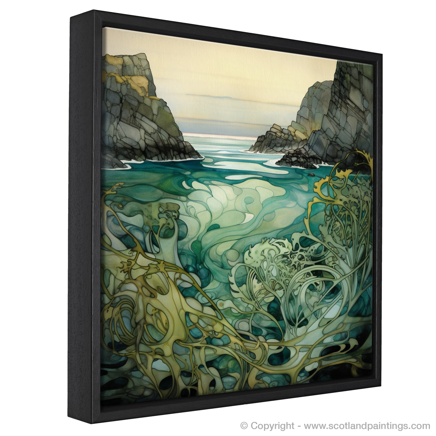 Achmelvich Beach Elegance: An Art Nouveau Tribute to Bladderwrack Seaweed