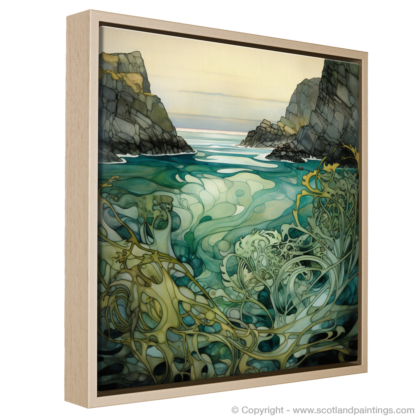 Achmelvich Beach Elegance: An Art Nouveau Tribute to Bladderwrack Seaweed