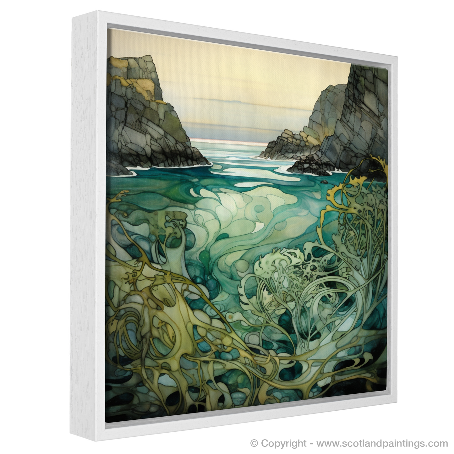 Achmelvich Beach Elegance: An Art Nouveau Tribute to Bladderwrack Seaweed