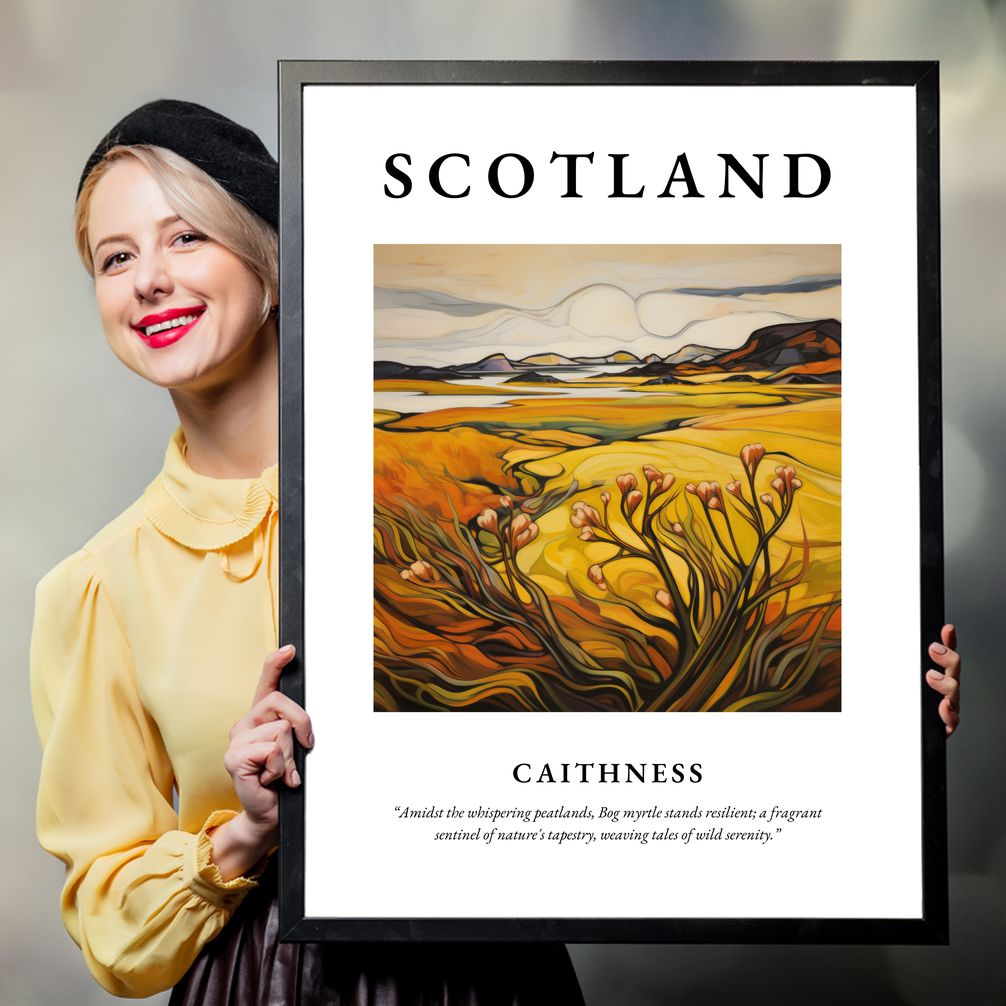 Person holding a poster of Caithness