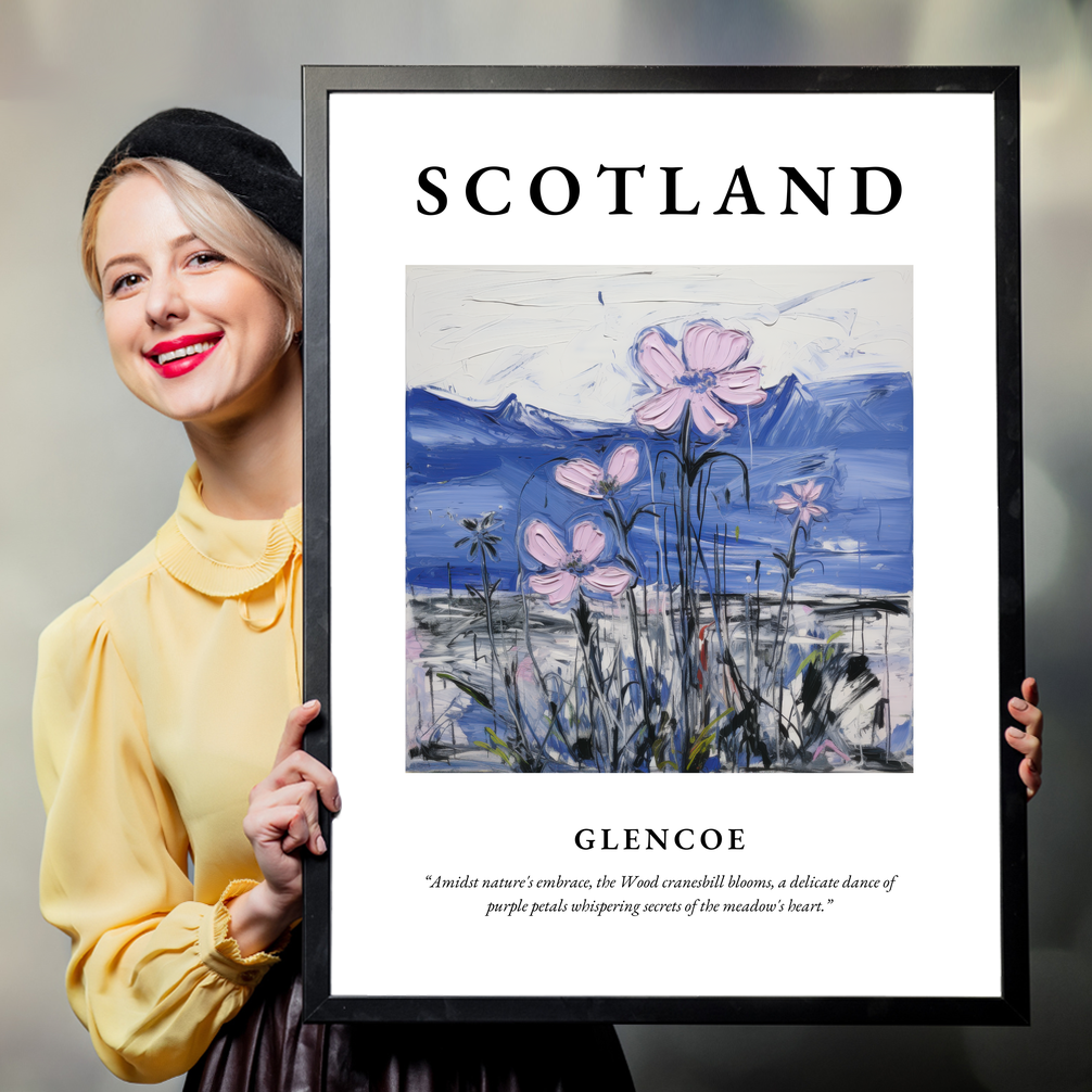 Person holding a poster of Glencoe