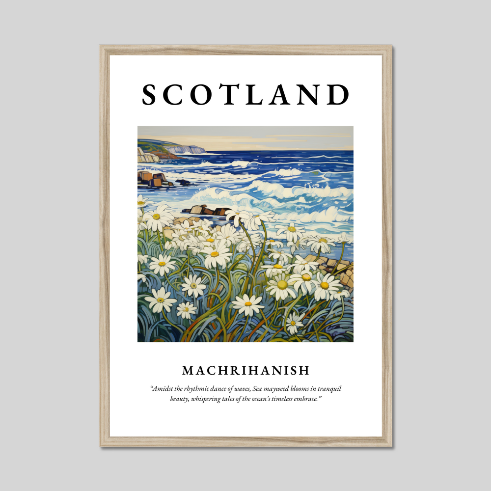 Poster in a natural frame with the word Scotland