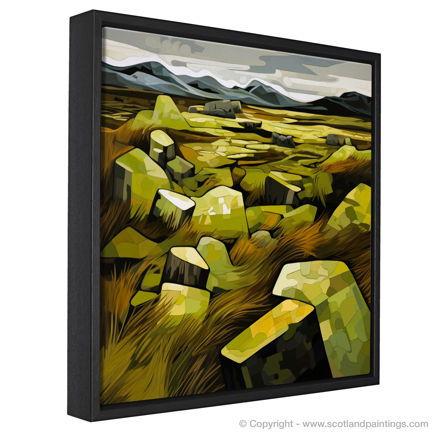 Cubist Rhapsody of Rannoch Moor Sphagnum Moss