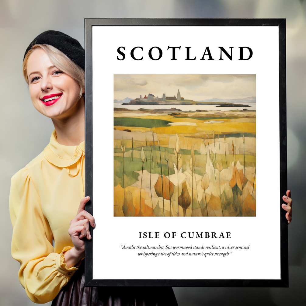 Person holding a poster of Isle of Cumbrae