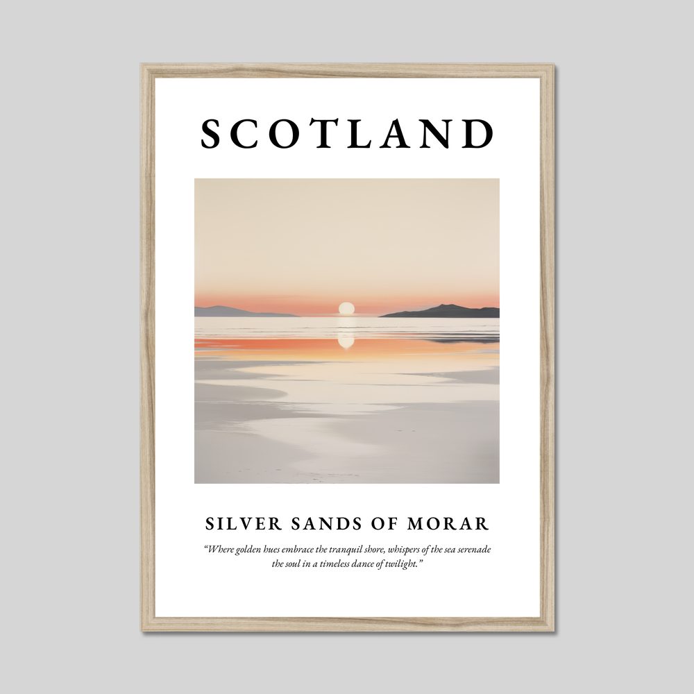 Poster in a natural frame with the word Scotland