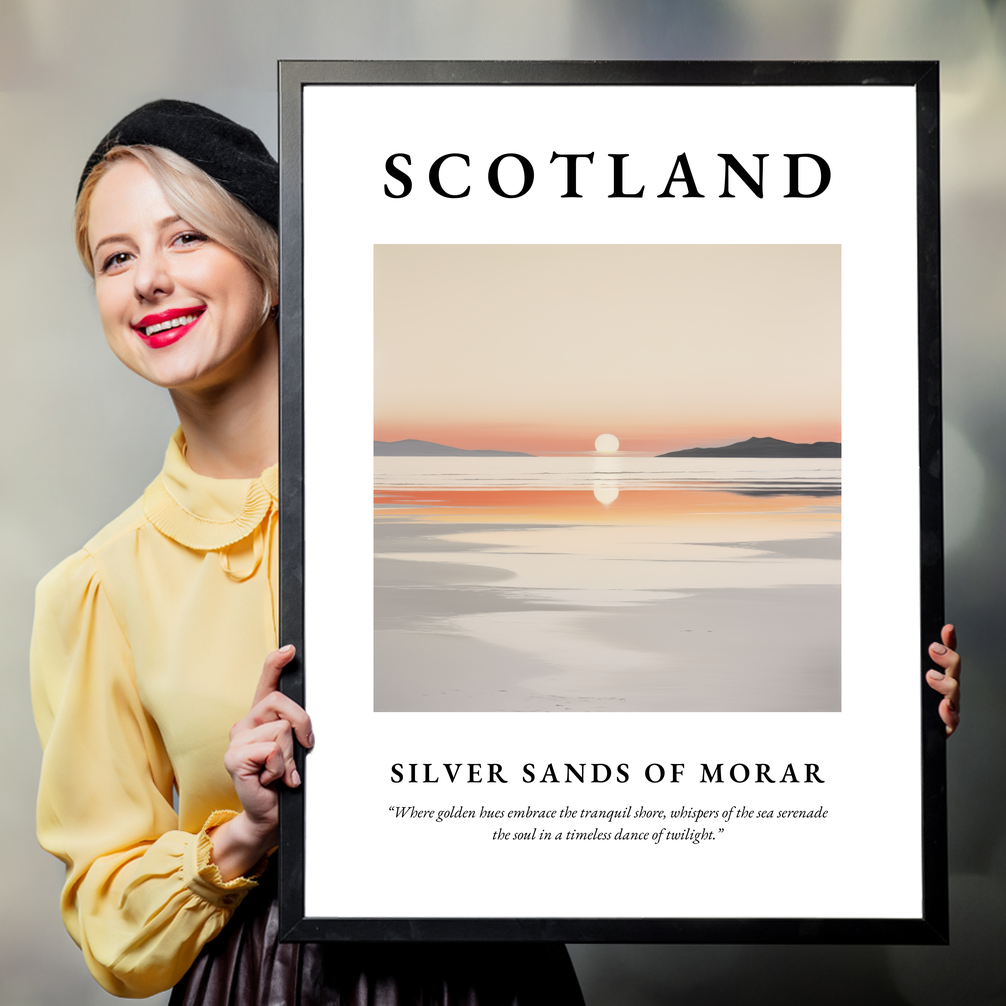 Person holding a poster of Silver Sands of Morar