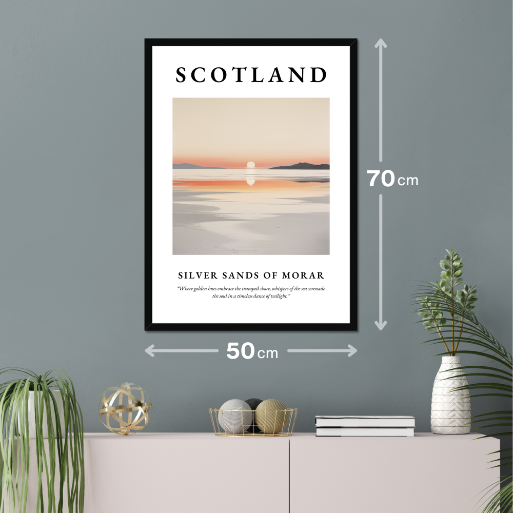 Poster of Silver Sands of Morar hanging on a wall