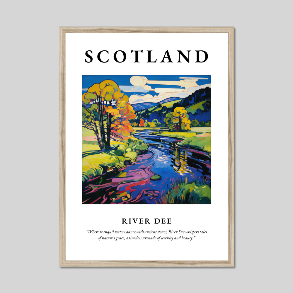 Poster in a natural frame with the word Scotland