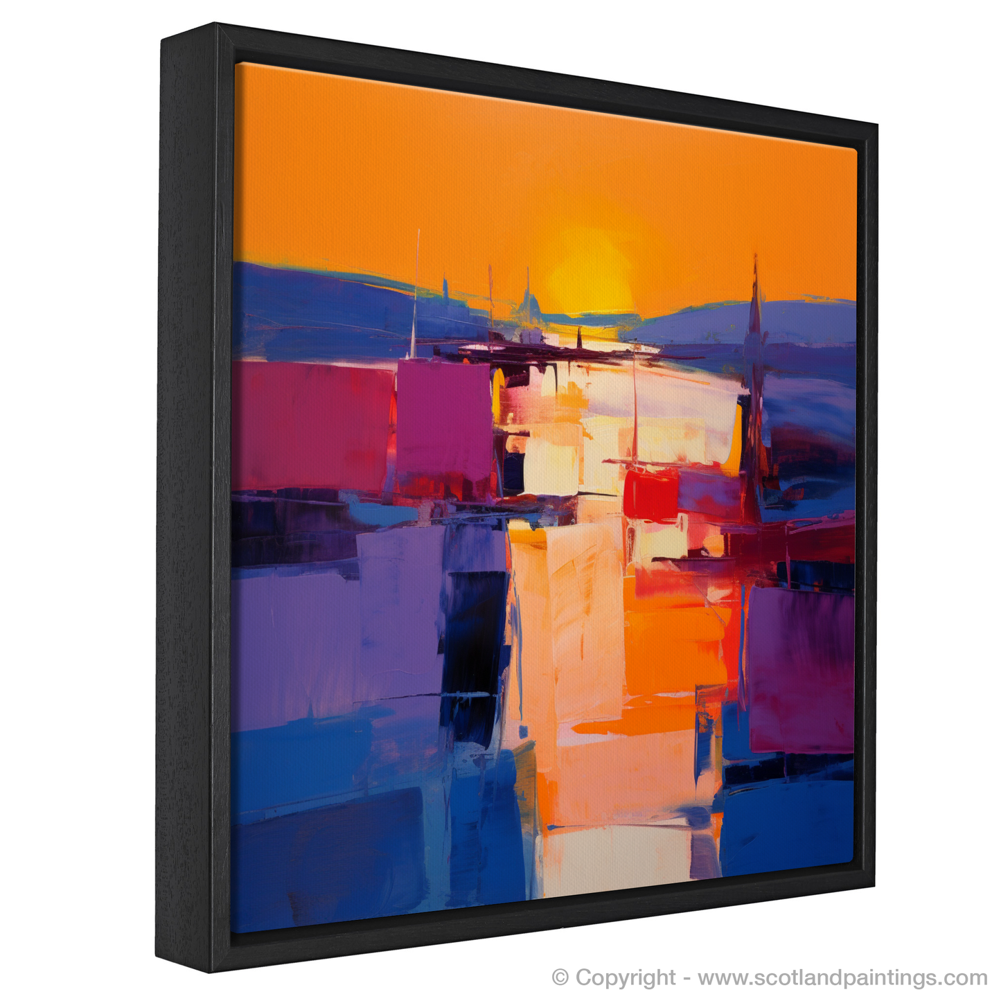 Harbour at Dusk: An Abstract Expressionist Ode to St Abba's Sunset