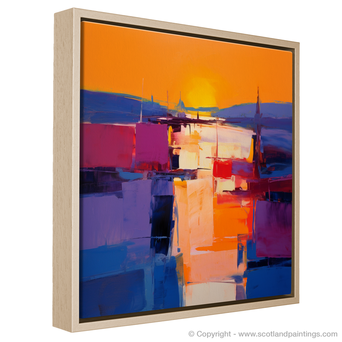 Harbour at Dusk: An Abstract Expressionist Ode to St Abba's Sunset