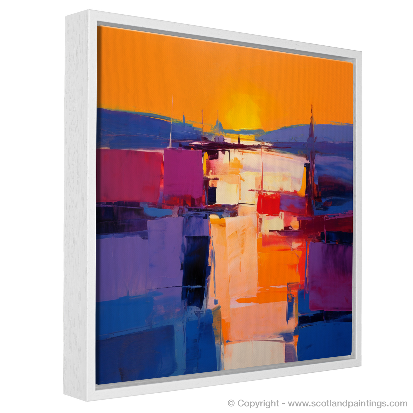 Harbour at Dusk: An Abstract Expressionist Ode to St Abba's Sunset