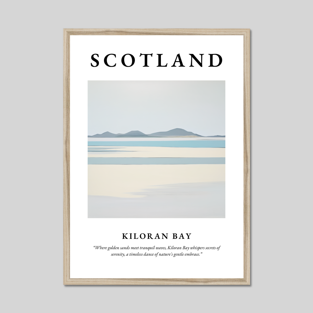 Poster in a natural frame with the word Scotland