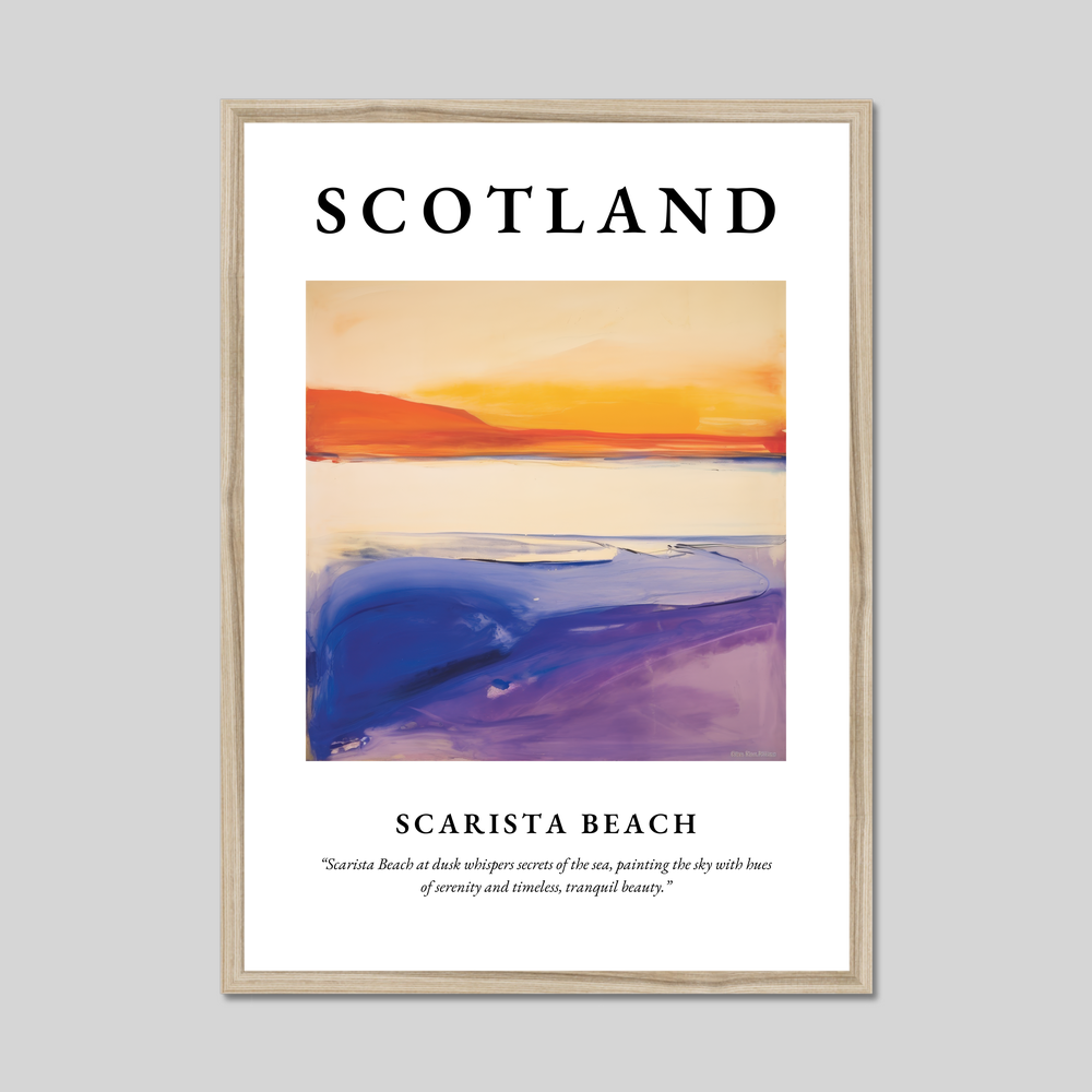 Poster in a natural frame with the word Scotland