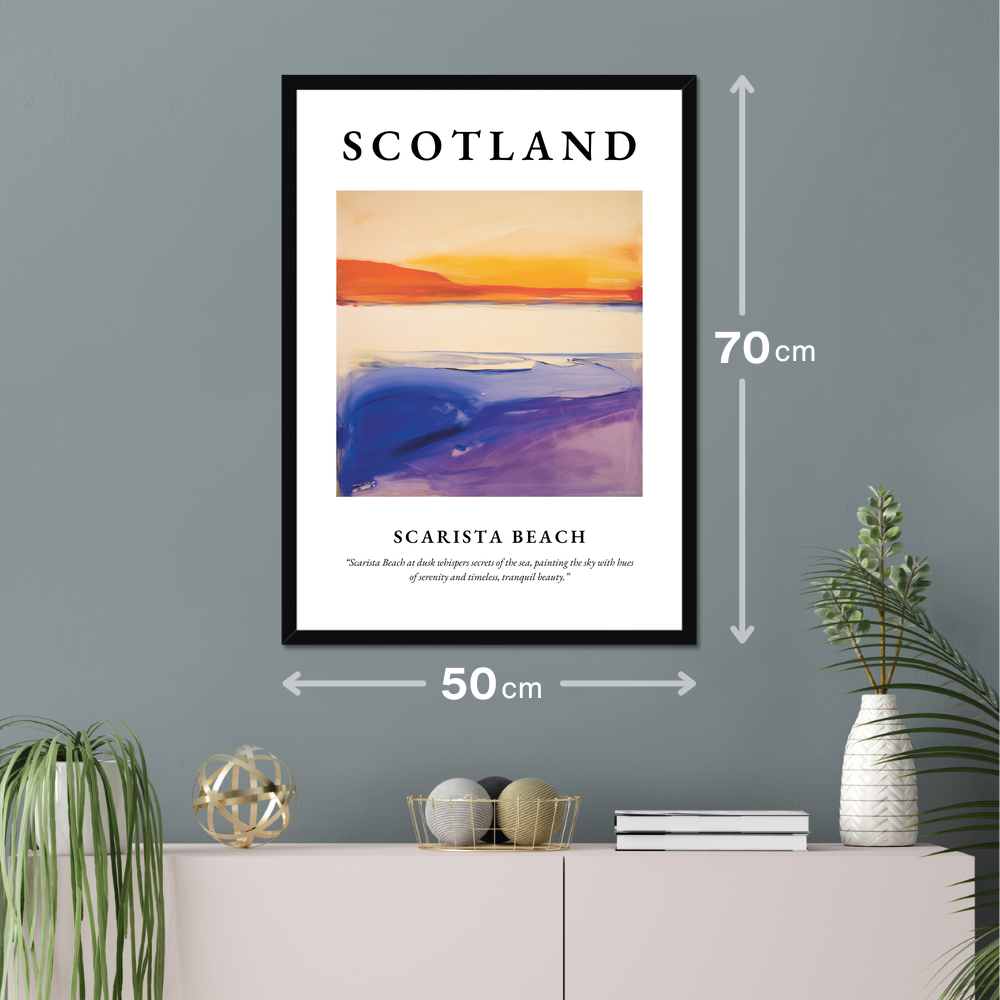 Poster of Scarista Beach hanging on a wall